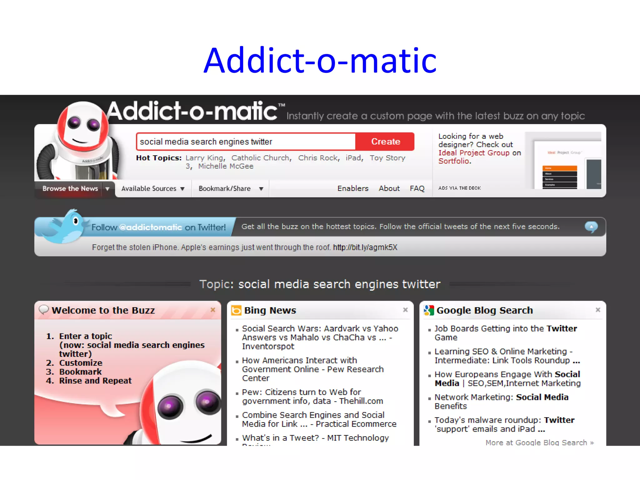 Addict-o-matic