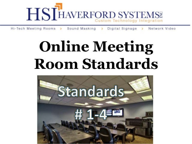 Web Conference Room Standards Web Conference Room Standards