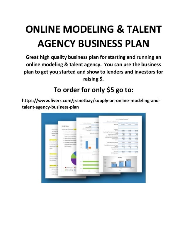 Modeling agency business plan templates