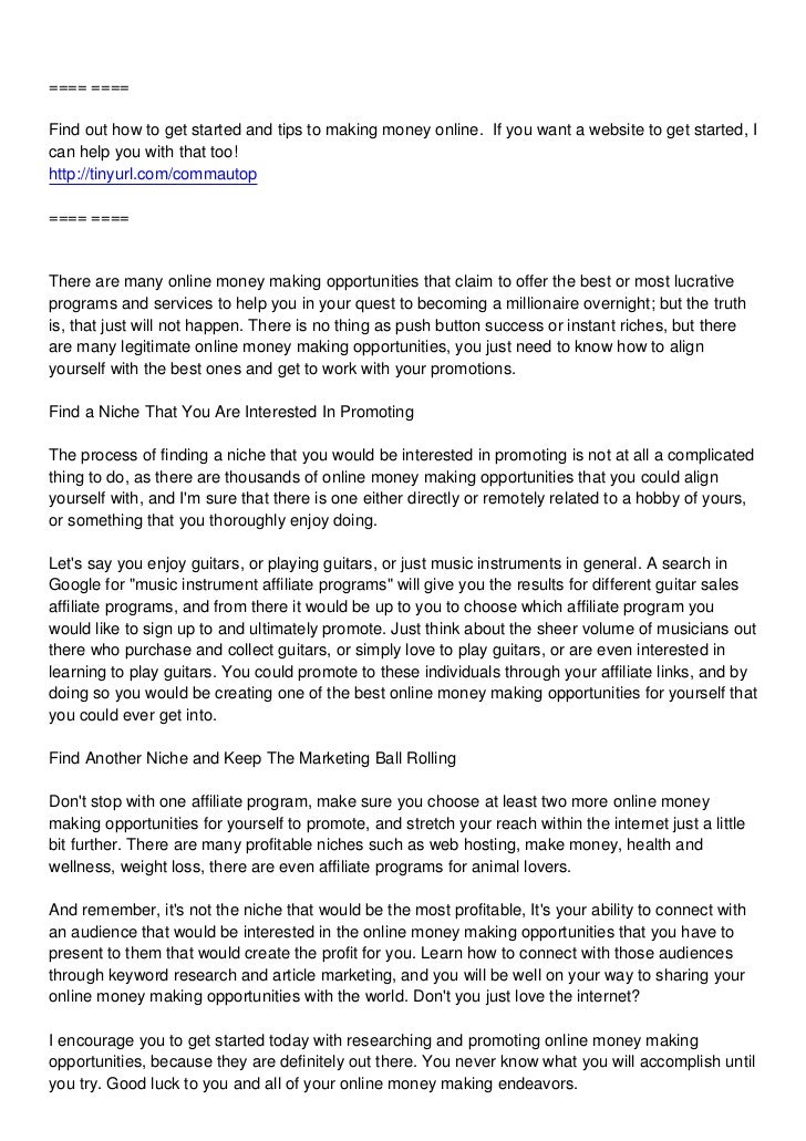 Use The Internet To Make Money - 