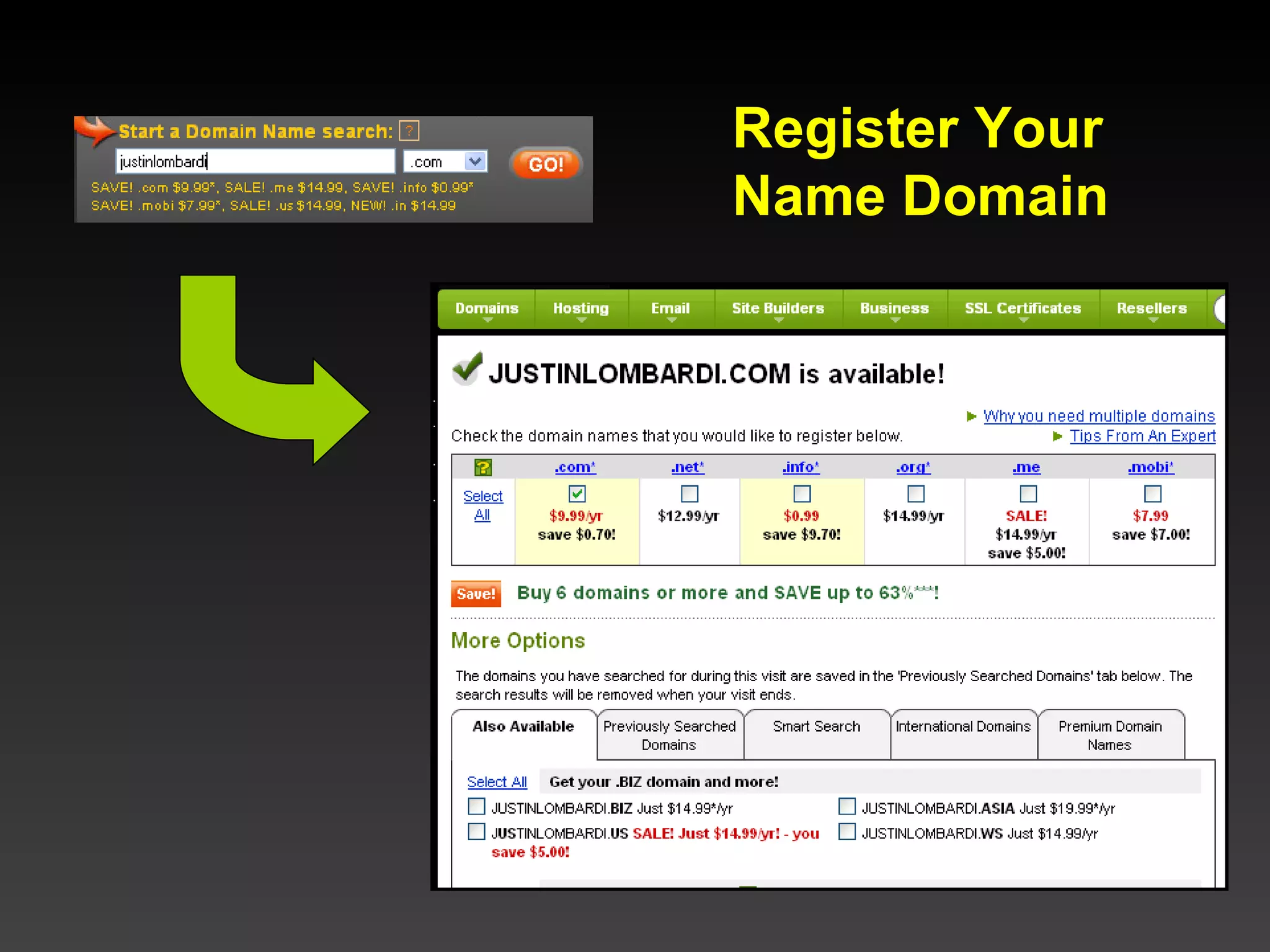 Register Your Name Domain 
