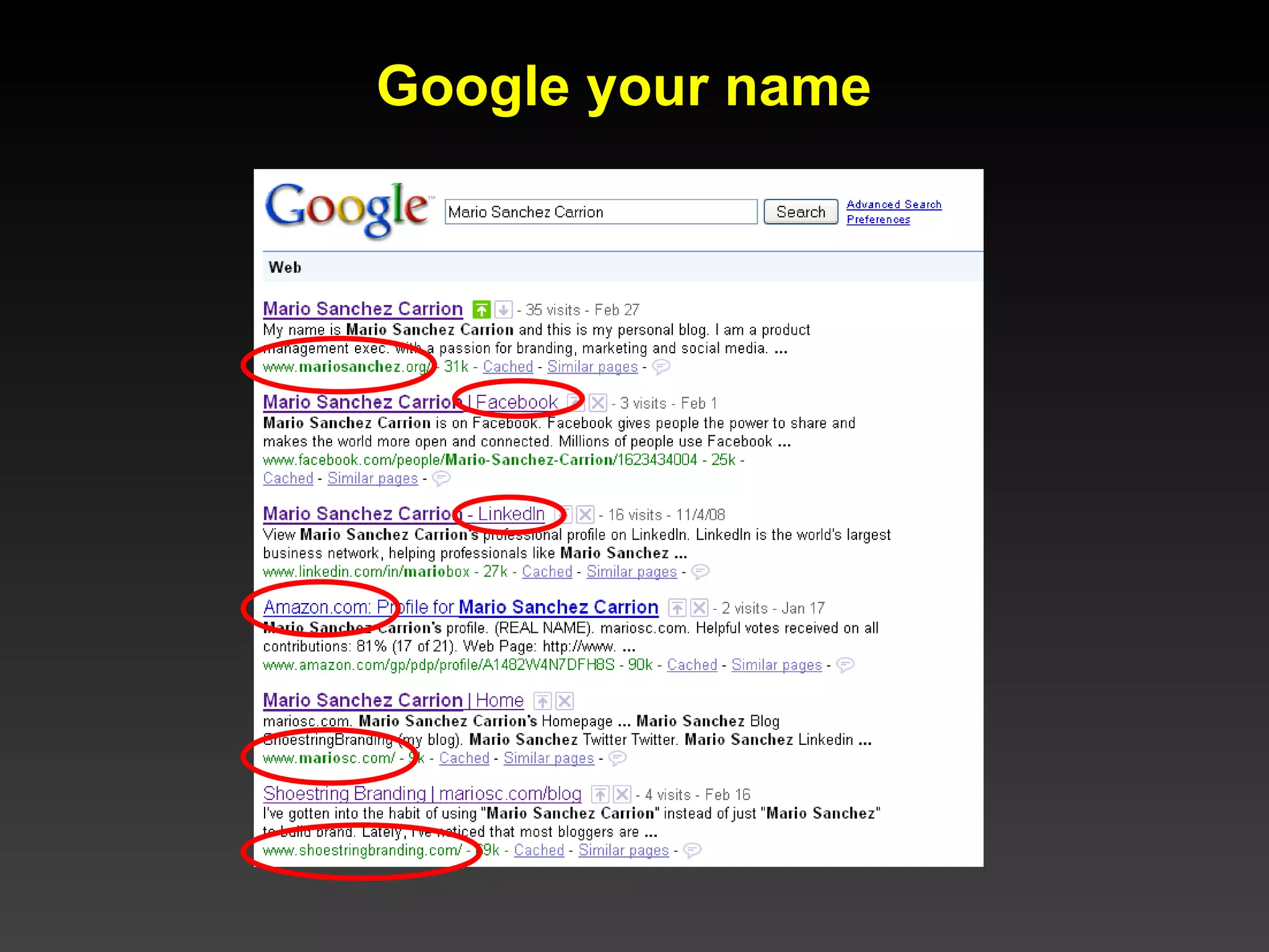 Google your name 