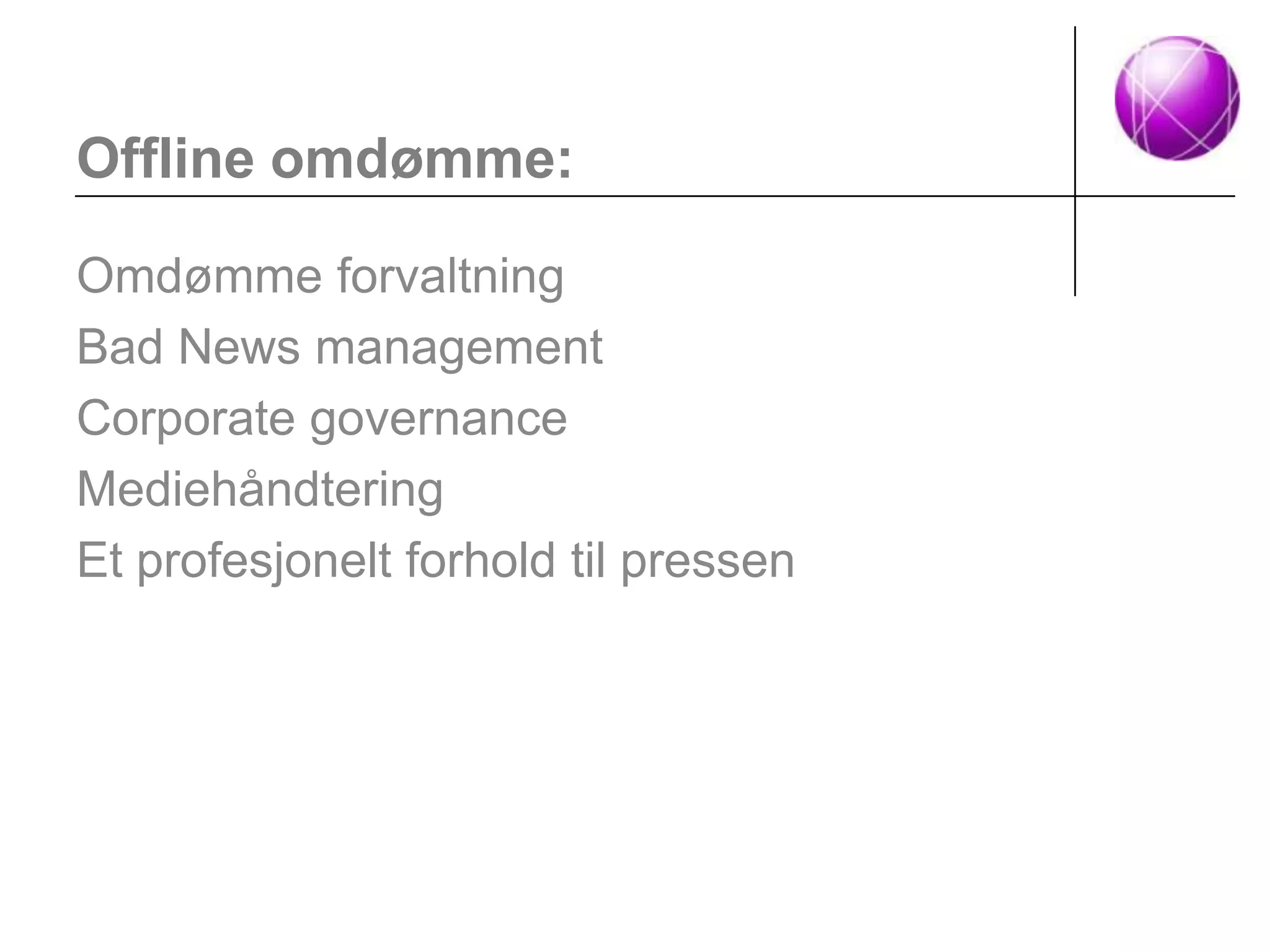 Online Omdømme Del1 Anfo April 2009