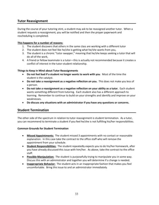 Reassignment Reason Online one on-one tutoring | PDF