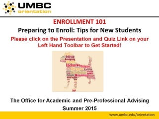 UMBC Enrollment 101