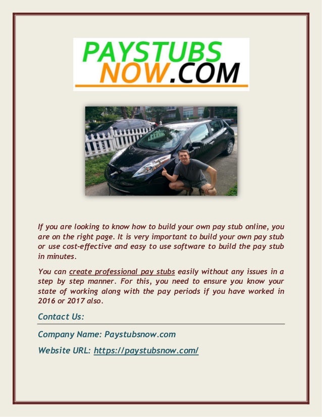 Best Online Payroll Pay Stub Generator Tool