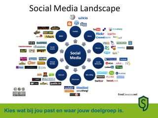 Kies wat bij jou past en waar jouw doelgroep is. 