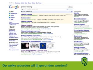 Op welke woorden wil jij gevonden worden?  