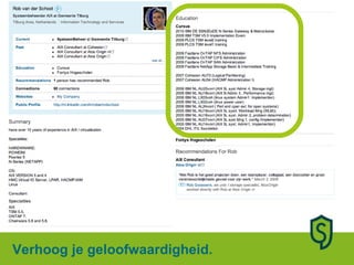 Verhoog je geloofwaardigheid. 