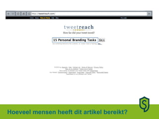 Hoeveel mensen heeft dit artikel bereikt? 