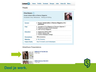Deel je werk. 