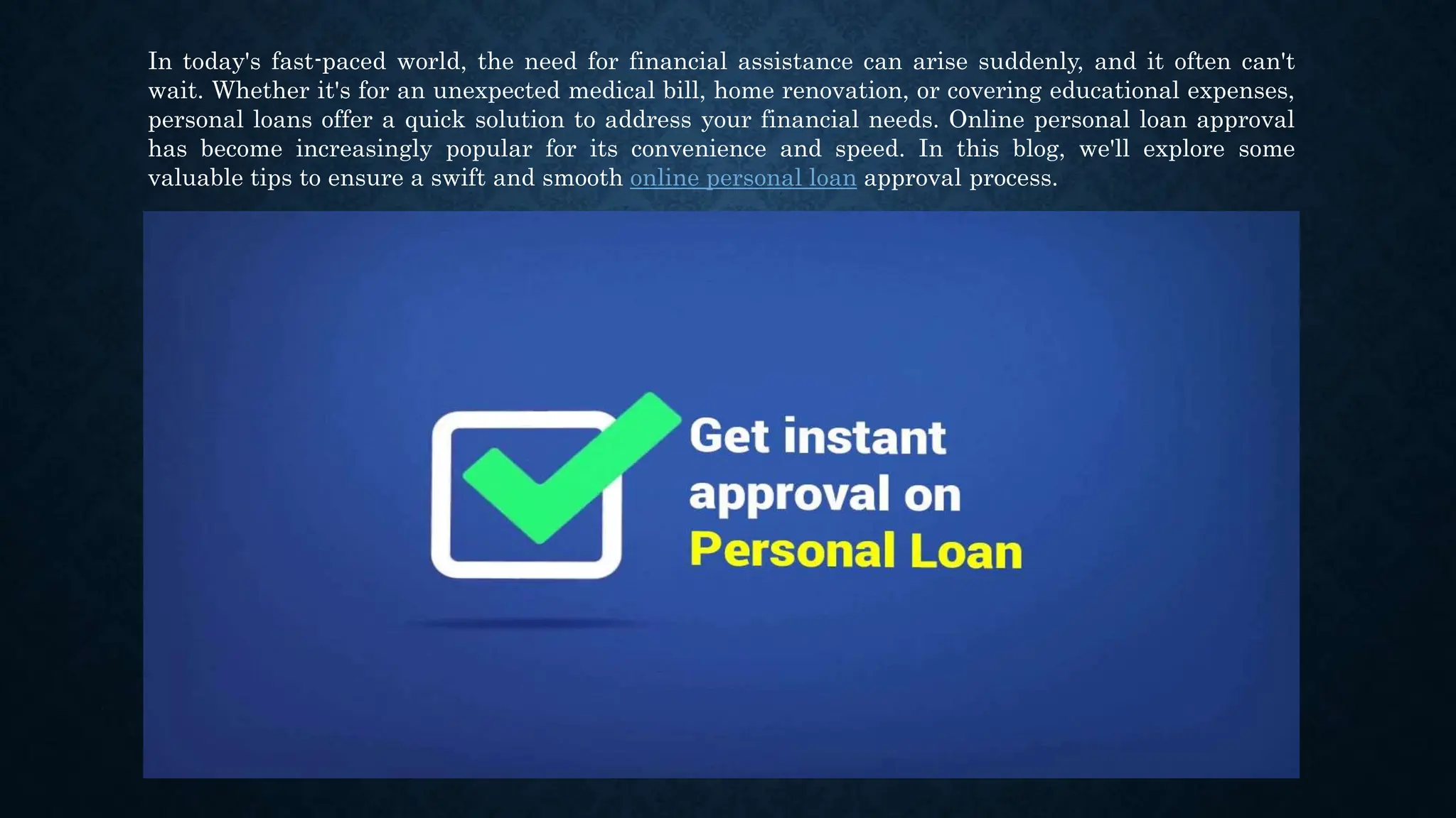 Online Personal Loan Approval: Tips for a Swift and Smooth Process | PPT
