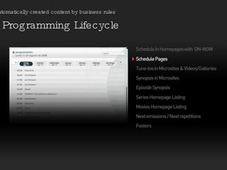 Programming Lifecycle Automatically created content by business rules 