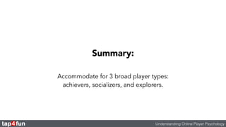 Player Types - The Summary 
