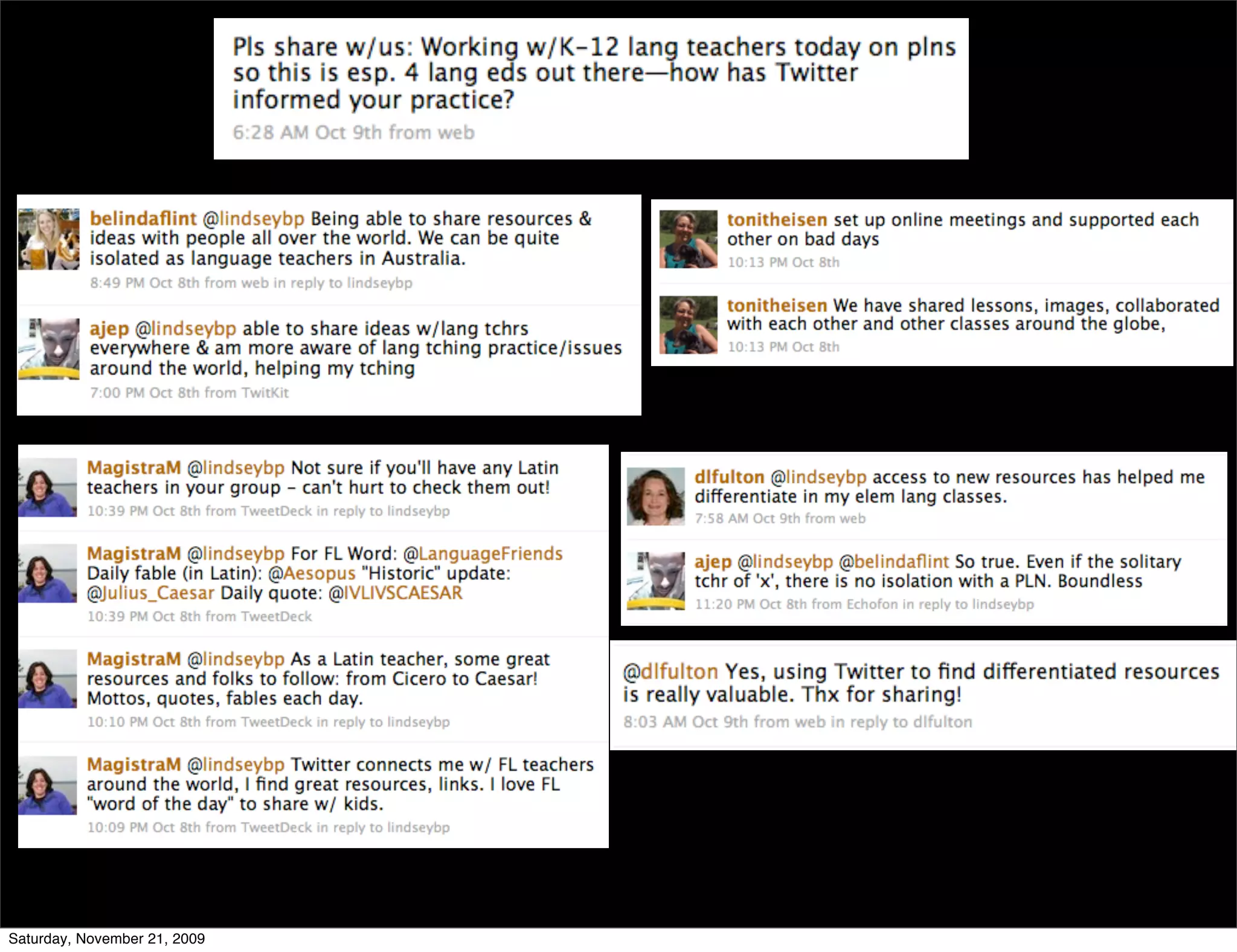 Saturday, November 21, 2009
 