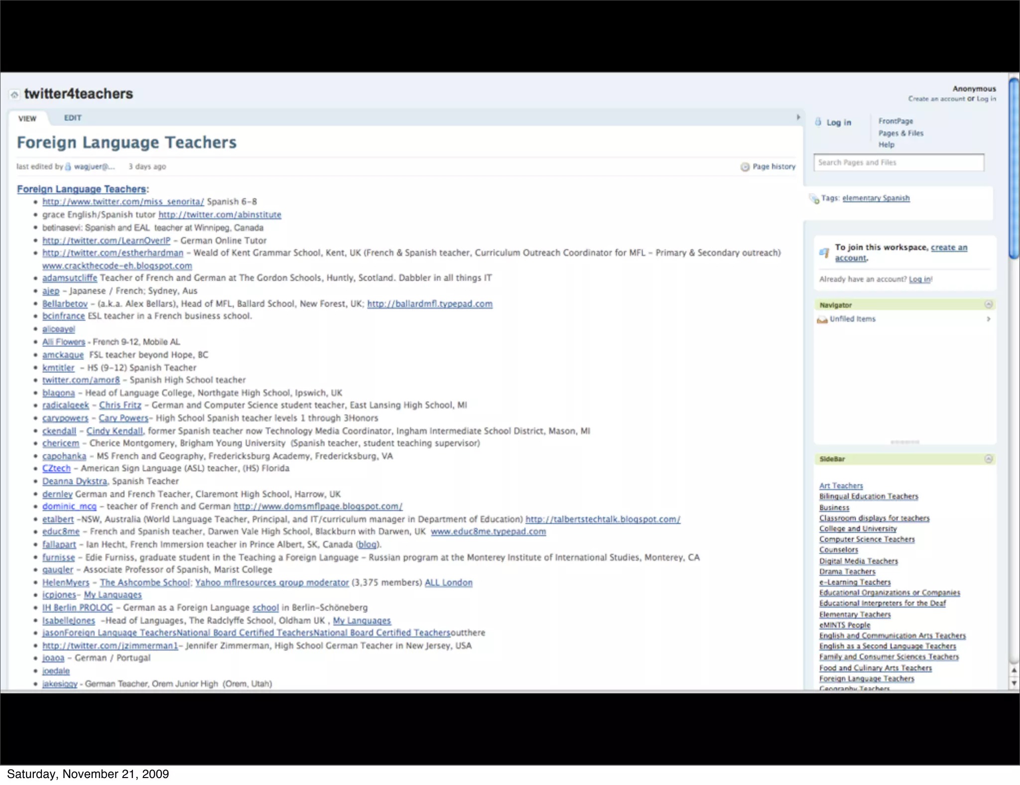 Saturday, November 21, 2009
 