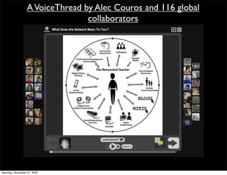 A VoiceThread by Alec Couros and 116 global
                                 collaborators




Saturday, November 21, 2009
 