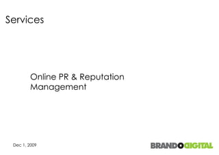 Services Online PR & Reputation Management 