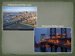 Williamsburg Bridge (1903)




                             Manhattan Bridge (1909)
 