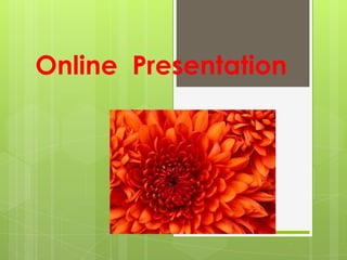 Online Presentation
 