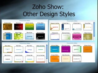 Zoho Show:  Other Design Styles 