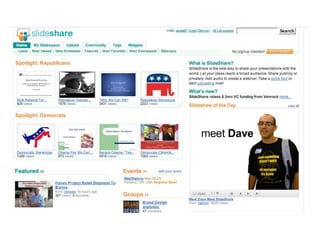 Slideshare.net: Home
 