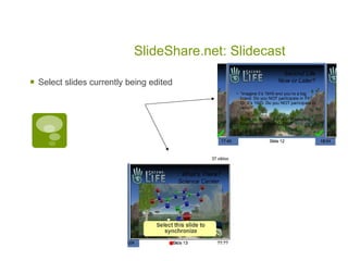 SlideShare.net: Slidecast

   Select slides currently being edited
 