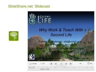 SlideShare.net: Slidecast



                  What it looks like when it is completed.
 