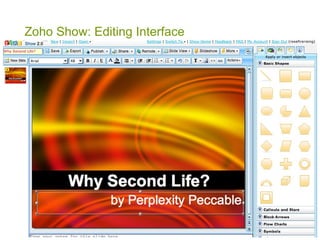 Zoho Show: Editing Interface
 