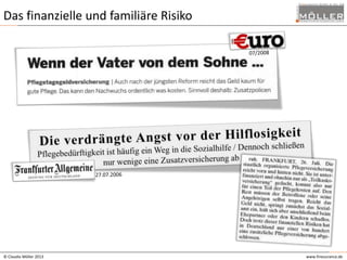 Das finanzielle und familiäre Risiko

© Claudia Möller 2013

www.finesurance.de

 