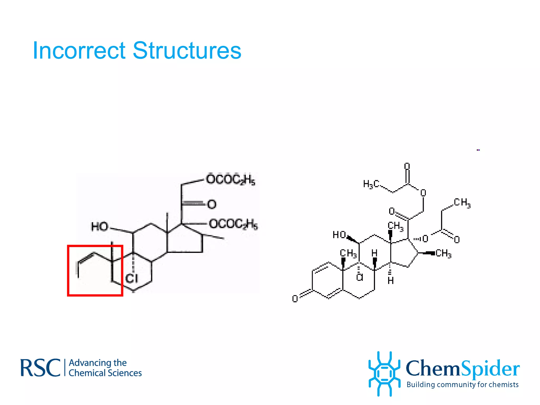   Incorrect Structures 