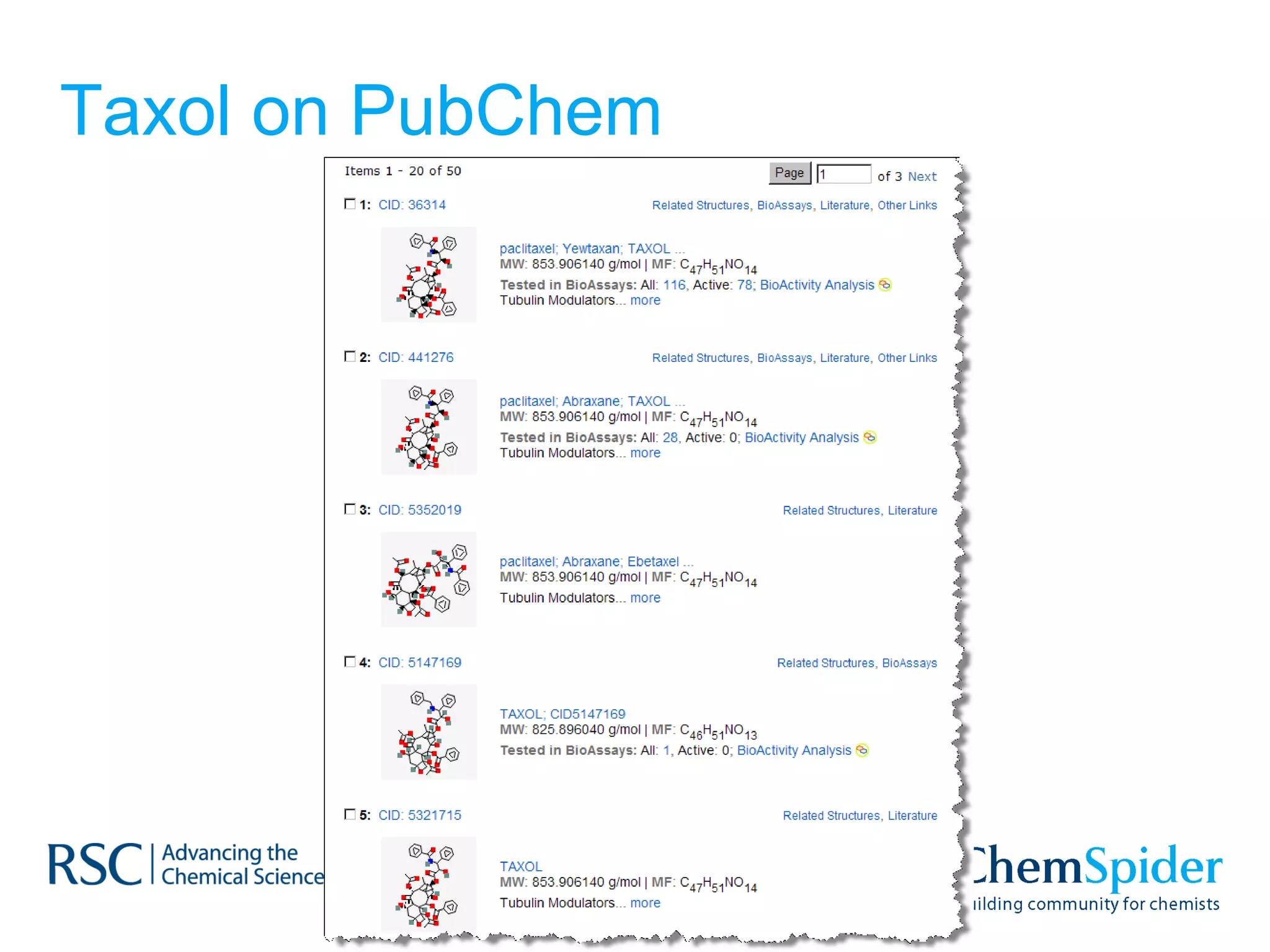 Taxol on PubChem 