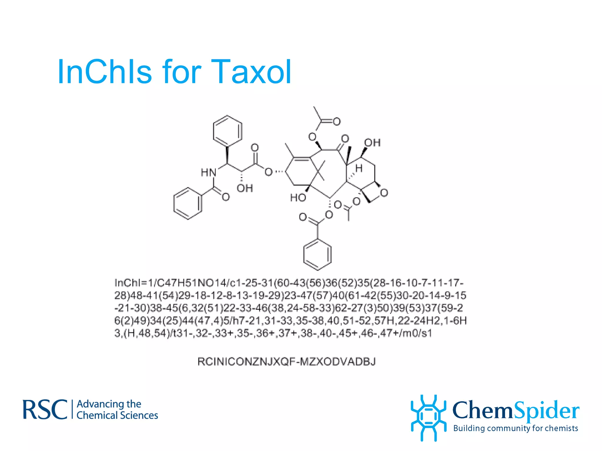 InChIs for Taxol 