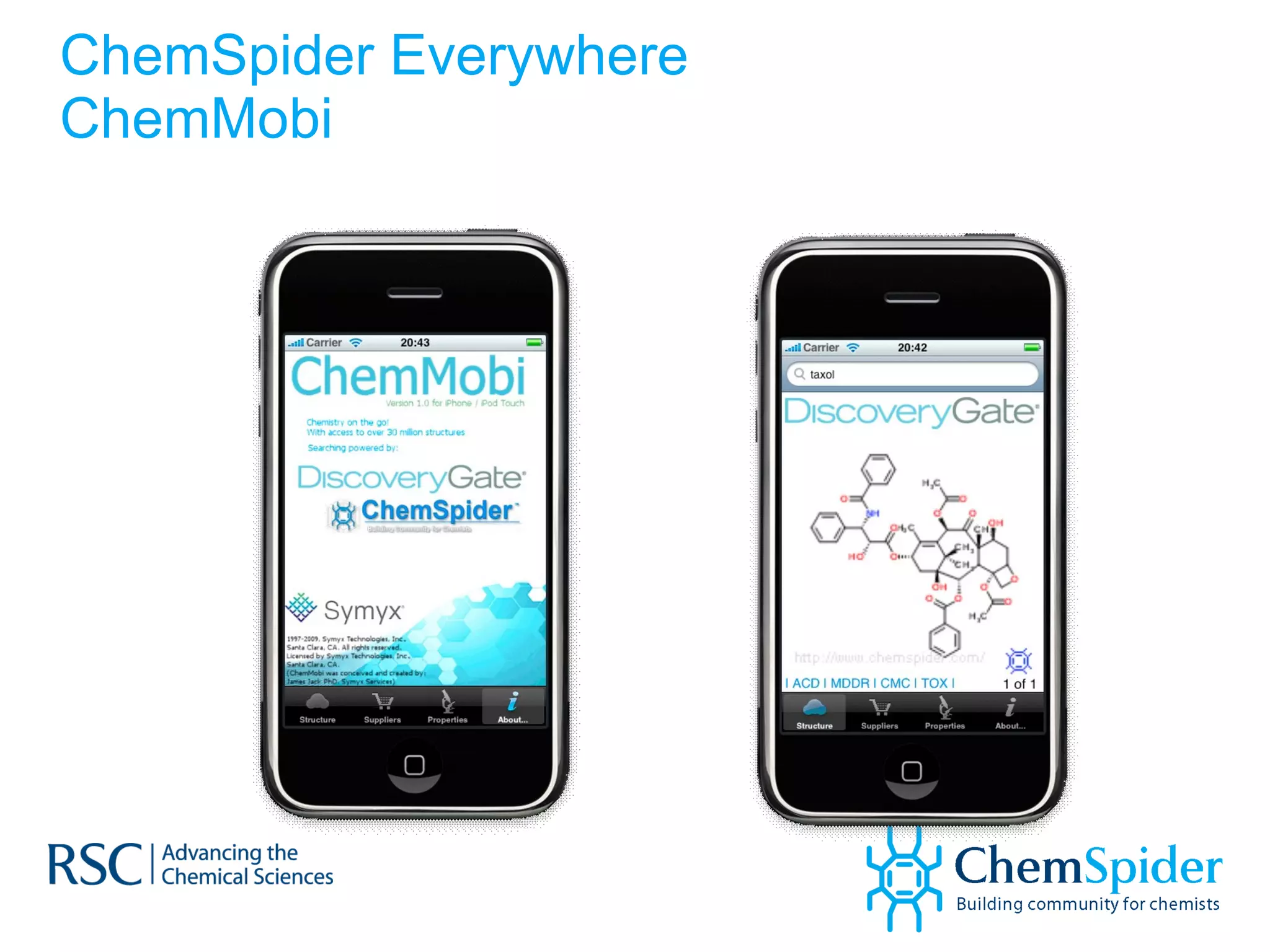 ChemSpider Everywhere ChemMobi 