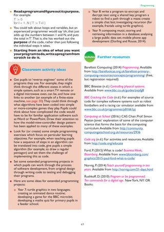 QuickStart Computing Scotland - subject knowledge covering the ...