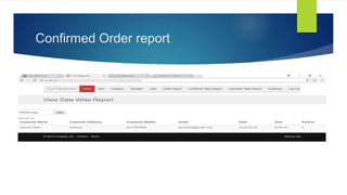 Confirmed Order report
 