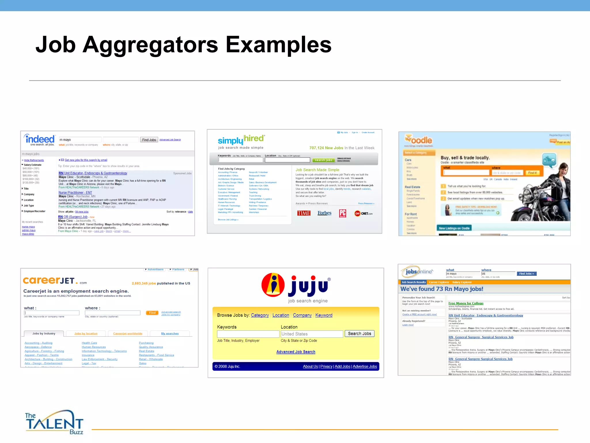 Job Aggregators Examples 