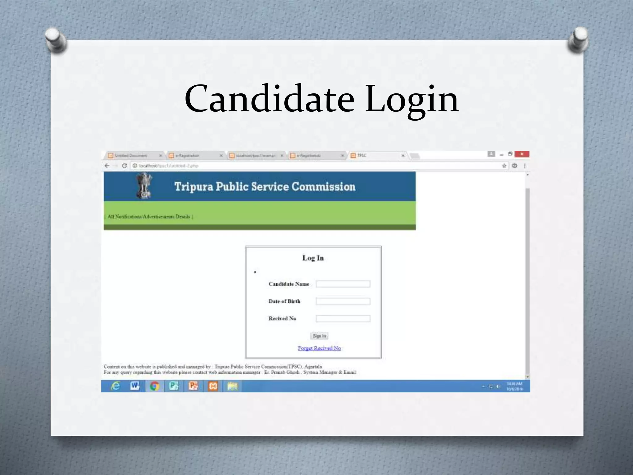 Candidate Login
 