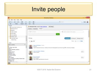 Invite people
©2017-2018 Nader Ale Ebrahim 23
 