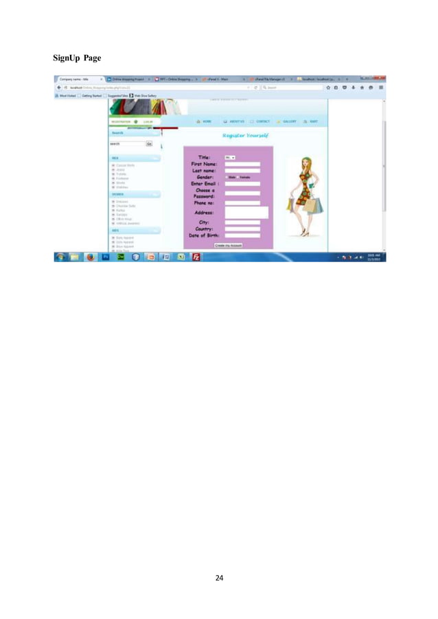 Online Shopping project report PDF