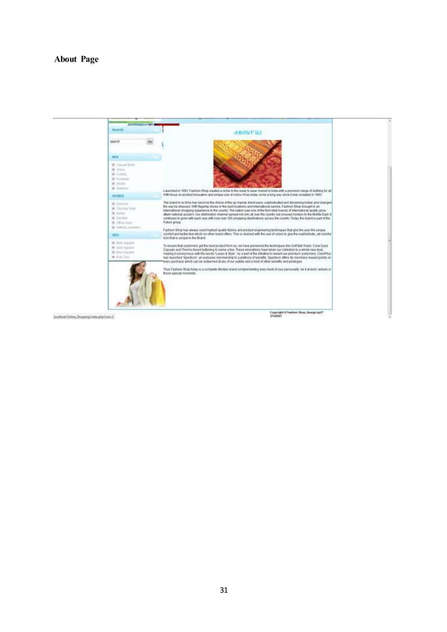 Online Shopping project report PDF