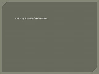 Add City Search Owner claim
 