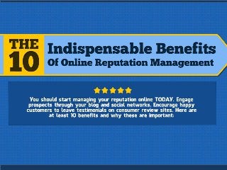 10 Crucial Benefits of Online Reputation Management