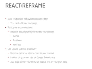 Social Media & Online Reputation