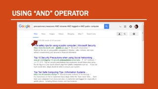 USING “AND” OPERATOR
 