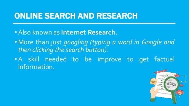 Contextualized Online Search and Research Skills