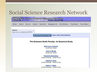Social Science Research Network
 