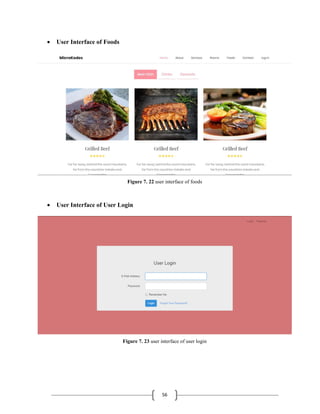 56
 User Interface of Foods
Figure 7. 22 user interface of foods
 User Interface of User Login
Figure 7. 23 user interface of user login
 