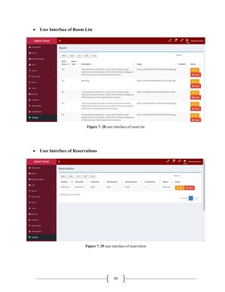 59
 User Interface of Room List
Figure 7. 28 user interface of room list
 User Interface of Reservations
Figure 7. 29 user interface of reservation
 