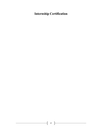 vii
Internship Certification
 